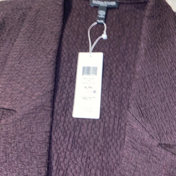 Eileen Fisher Cotton Tencel Stretch Pucker Notch Collar Jacket  PL NWT $358 - Picture 12 of 12